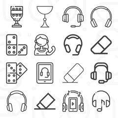 16 pack of tory  lineal web icons set © Nana