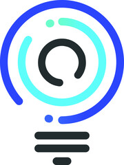n Initial lightbulb logo concept vector. idea, solution, creative, innovative, inspiration icon