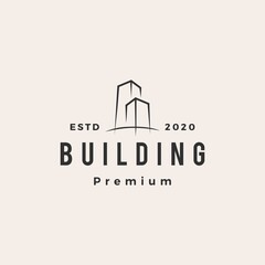 Fototapeta premium building hipster vintage logo vector icon illustration