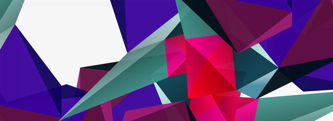 3d mosaic abstract backgrounds, low poly shape geometric design