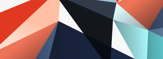 Fototapete Mosaik Abstrakte Hintergründe des Mosaiks 3d, geometrisches Design der niedrigen Polyform