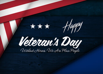 Memorial Day background.  illustration with text, stars and ribbon for posters, decoration. White text