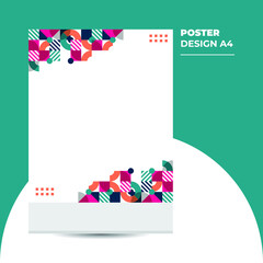 geometric flyer template concept design