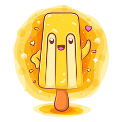 Cute kawaii ice cream bars