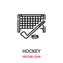 Hockey vector icon. Modern, simple flat vector illustration for website or mobile app.Hockey stick symbol, logo illustration. Pixel perfect vector graphics