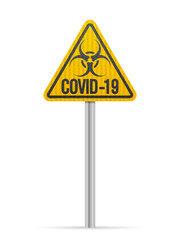 Road sign Covid-19