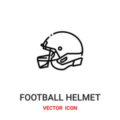 Football helmet vector icon. Modern, simple flat vector illustration for website or mobile app.American football symbol, logo illustration. Pixel perfect vector graphics	