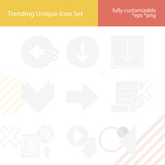 Simple set of butt shaft related filled icons.