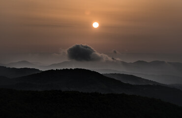 
wonderful landscape above the clouds