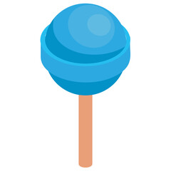 
A lollipop, sugar hard candy mounted on a stick 

