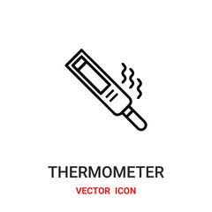 thermometer icon vector symbol. thermometer symbol icon vector for your design. Modern outline icon for your website and mobile app design.