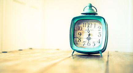 Rustic clock - vintage old fashioned clock