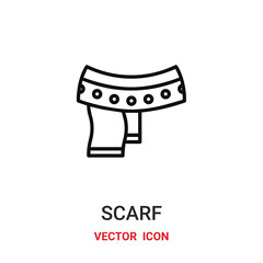 Scarf vector icon. Modern, simple flat vector illustration for website or mobile app.Clothing symbol, logo illustration. Pixel perfect vector graphics	