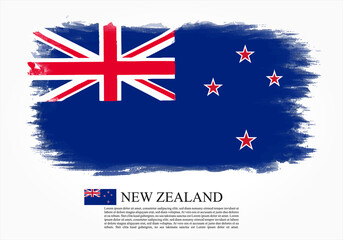 Textured and vector flag of New Zealand drawn with brush strokes. Texture and vector flag of New Zealand drawn with brush strokes.