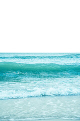 Ocean waves crashing  on the shore