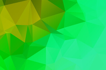 Obraz na płótnie Canvas Gradient Green vector shining triangular layout. Glitter abstract illustration