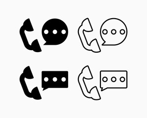 Phone speech bubble.  Illustration vector
