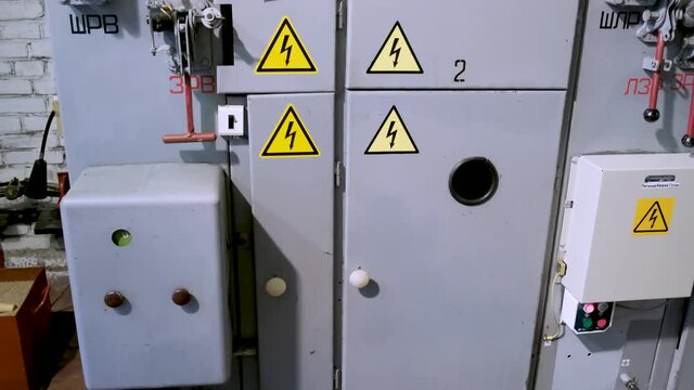 Low Voltage Switchgear in electrical room at Power Plant