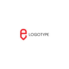 E Letter Logo Simple