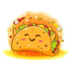 Sandwich cute kawaii cartoon