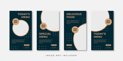 Food instagram stories template