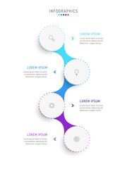 Vector Infographic label design template with icons and 4 options or steps. Can be used for process diagram, presentations, workflow layout, banner, flow chart, info graph.
