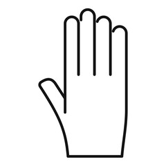 Tattoo rubber glove icon. Outline tattoo rubber glove vector icon for web design isolated on white background