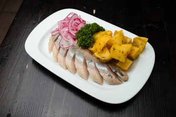 herring with potatoes and onion
