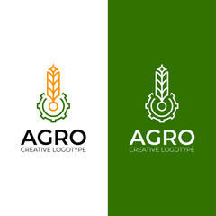 spike agro technology logo design creative and modern logotype vector template