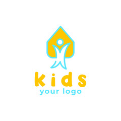kindergarden logo design modern creative logotype