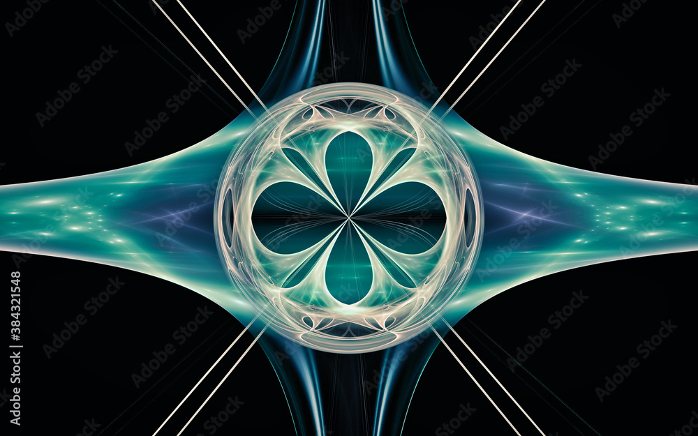 Fototapete digital generated image in the form of abstract geometric shapes of various shades and colors for us