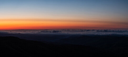 
wonderful landscape above the clouds