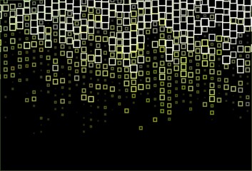 Dark Green vector background with rectangles.