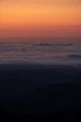 
wonderful landscape above the clouds