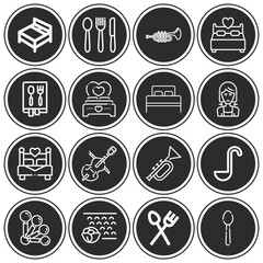 Fototapeta premium 16 pack of make out lineal web icons set