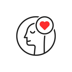 man in love feel good linear icon