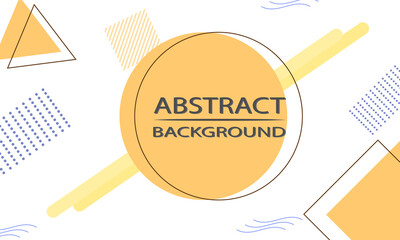 Geometric abstract template design background vector. White and yellow colour backdrop.