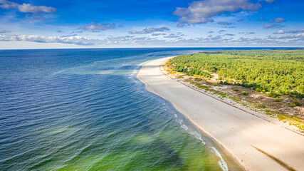 Stunning beach on peninsula Hel, Baltic Sea in Poland - obrazy, fototapety, plakaty