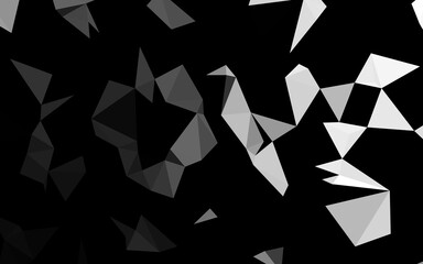 Dark Silver, Gray vector polygon abstract background.