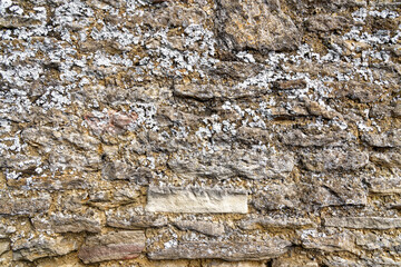Dry stone wall built with Cotswold stone