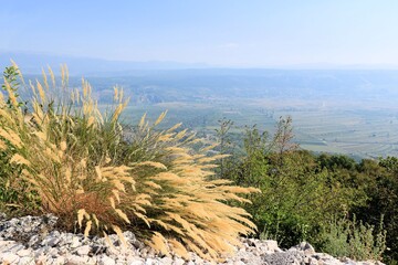 valley in the Biokovo mountains inland near Baska Voda and Brela, Croatia