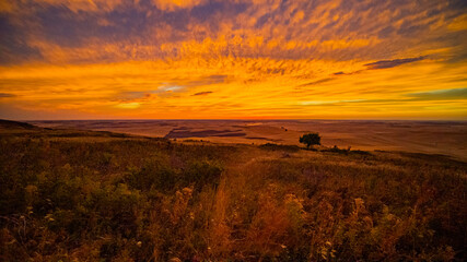 Sunset on Steptoe Butte state park,  Eastern Washington