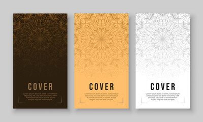 Luxury mandala background with floral ornament pattern. Hand drawn mandala design. Vector mandala template for decoration invitation, cards, wedding, logos, cover, brochure, flyer, banner.