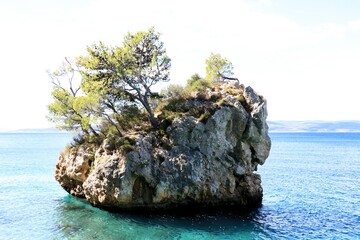 famous rock between Baska Voda and Brela, Croatia