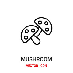 Mushroom vector icon. Modern, simple flat vector illustration for website or mobile app.Vegetable symbol, logo illustration. Pixel perfect vector graphics	