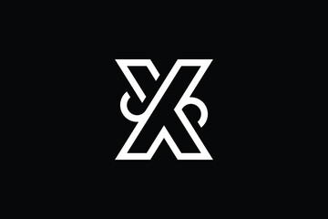 Minimal Innovative Initial X logo and XX logo. Letter X XX creative elegant Monogram. Premium Business logo icon. White color on black background