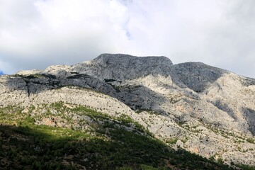 Fototapeta na wymiar Biokovo mountains near Baska Voda and Brela, Croatia