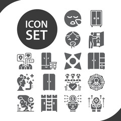 Simple set of homosexuality related filled icons.