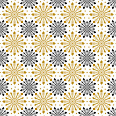Snowflakes seamless pattern.
