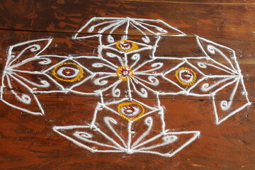 Rangoli in india mainly Southern part of India during Sankranthi,Pongal